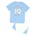 Billige Manchester City Julian Alvarez #19 Børnetøj Hjemmebanetrøje til baby 2023-24 Kortærmet (+ korte bukser)
